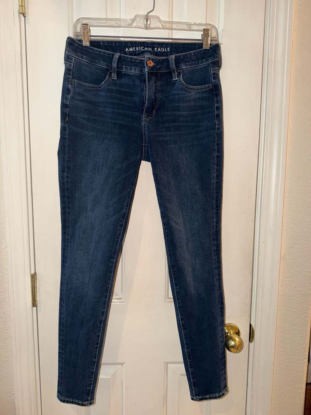 American Eagle Outfitters Women's Dark Wash Skinny Jeans Size 4 Regular